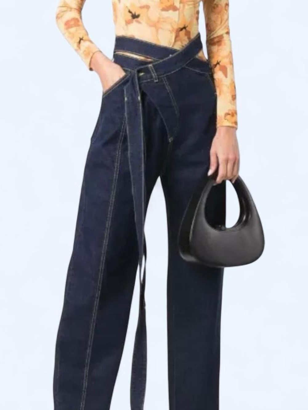 Ottolinger x ISKO front wrap Jeans